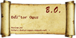 Bátor Oguz névjegykártya